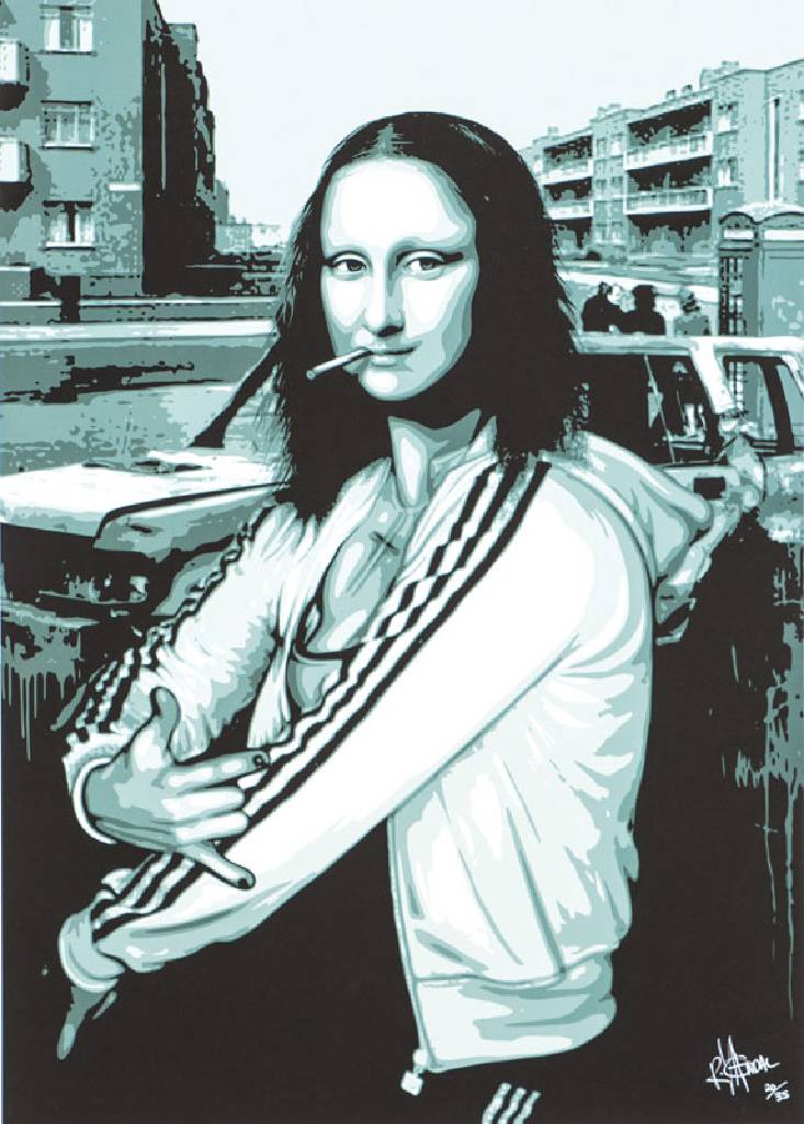 Rourke Van Dal, geb. 1969, Snide Cha Vinci, Farbsiebdruck, 2006, sign., num. 20/35, Blattgr. 76x56 cm, Provenienz: Sammlung Neumann-Hug