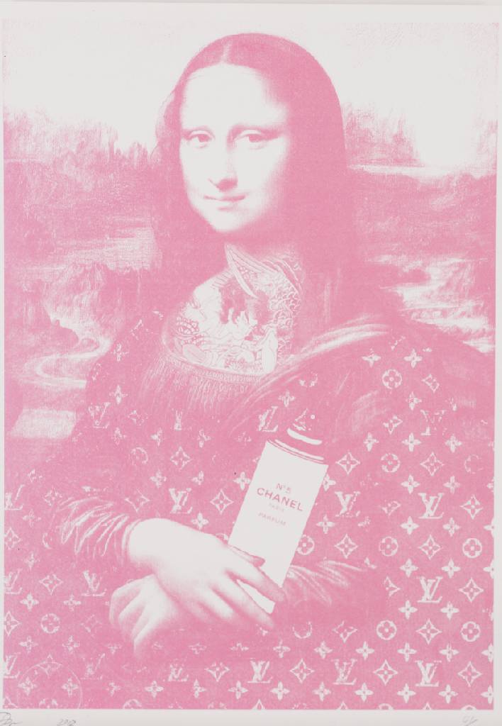 Death NYC, geb. 1979, Mona Lisa, Pigmentdruck, verso sign., num. 41/100, dat. 2015, Blattgr. 45x32 cm, mit Zertifikat, Provenienz: private Sammlung ...