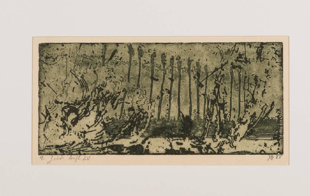 Horst Janssen, 1929-1995, Radierung, handsign., dat. 85, Auflage 20, Platte 10x22 cm, PP