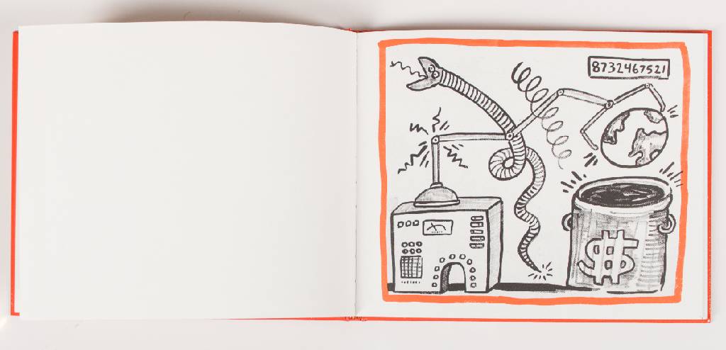 Detail a: Keith Haring, 1958-1990, Against all odds, Buch mit 20 Reproduktionen von Zeichnungen, Hrsg.: Bebbert 1990, Rotterdam, limitierte Auflage 1138/2500, ...