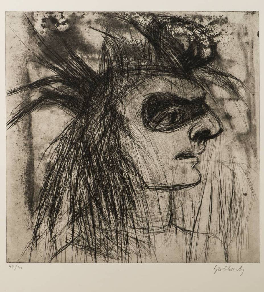 Karl Hubbuch, 1891-1979, Radierung, sign., num. 44/100, Platte 40x40 cm