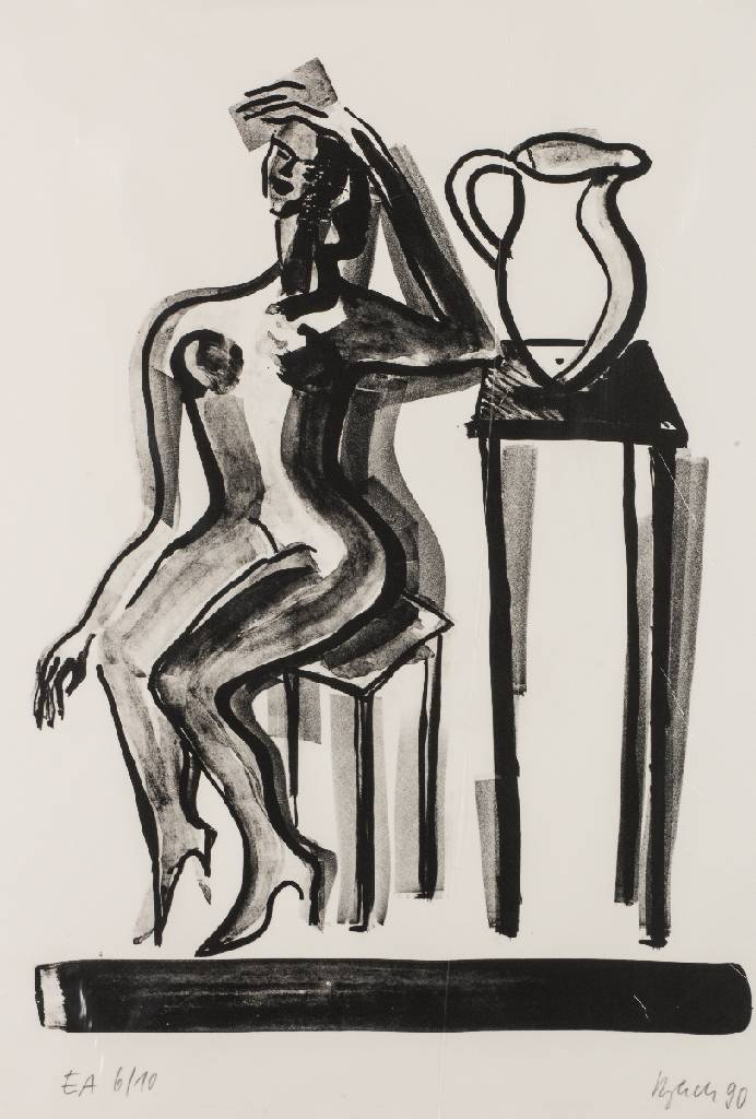 Elvira Bach, geb. 1951, Lithografie, sign., dat. 90, num. EA 6/10, Blattgr. 80x60 cm