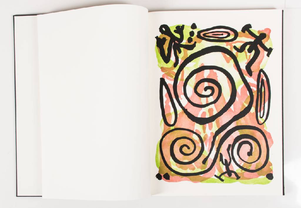 Detail a: A.R. Penck, Bert Pappenfuss-Gorek Tiske, A.R. Penck Steindrucke, 10 Farbsteindrucke, Hrsg. Sascha Anderson, Edition Staerck, num. 55/60, handsign. ...