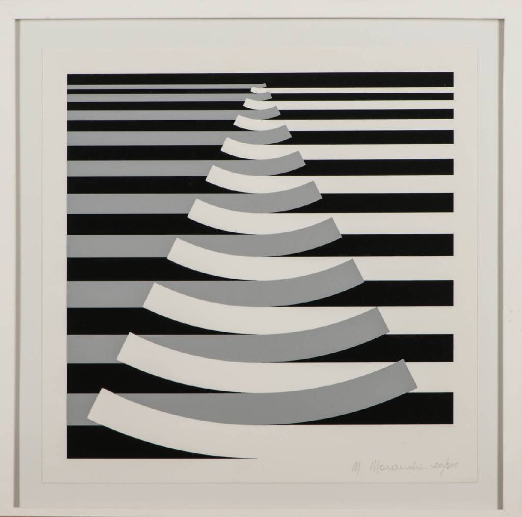 Marcello Morandini, geb. 1940, Serigraphie, handsign., num. 20/200, Blattgr. 35x35 cm unter Glas gerahmt