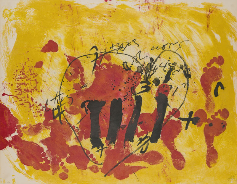 Antoni Tapies, 1923 Barcelona - 2012, Suite Catalana, 1972, Farblithographie, handsign., num. 41/75, Blattgr. 76,5 x 99 cm, Rahmen, Blatt leicht ...