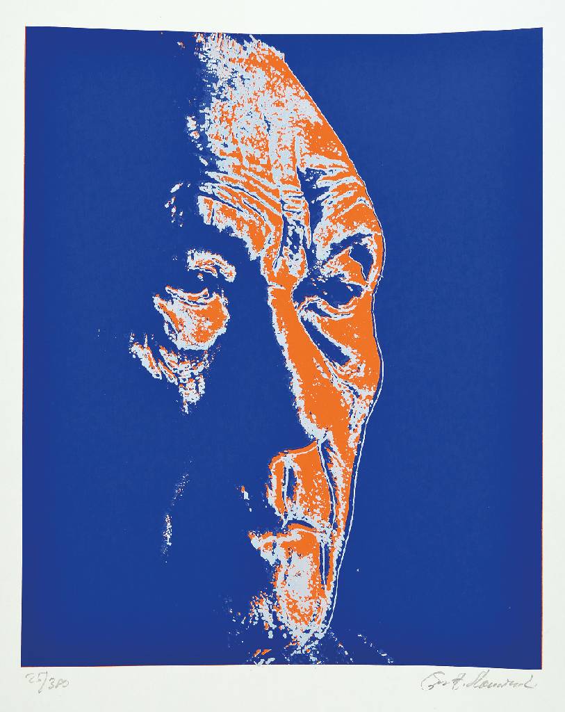 Josef Albert Slominski, geb. 1937, Mappe Konrad Adenauer, 6 Serigraphien, Unions Betriebs GmbH, num. 25/300, leichte Gebrauchsspuren, Einband ...