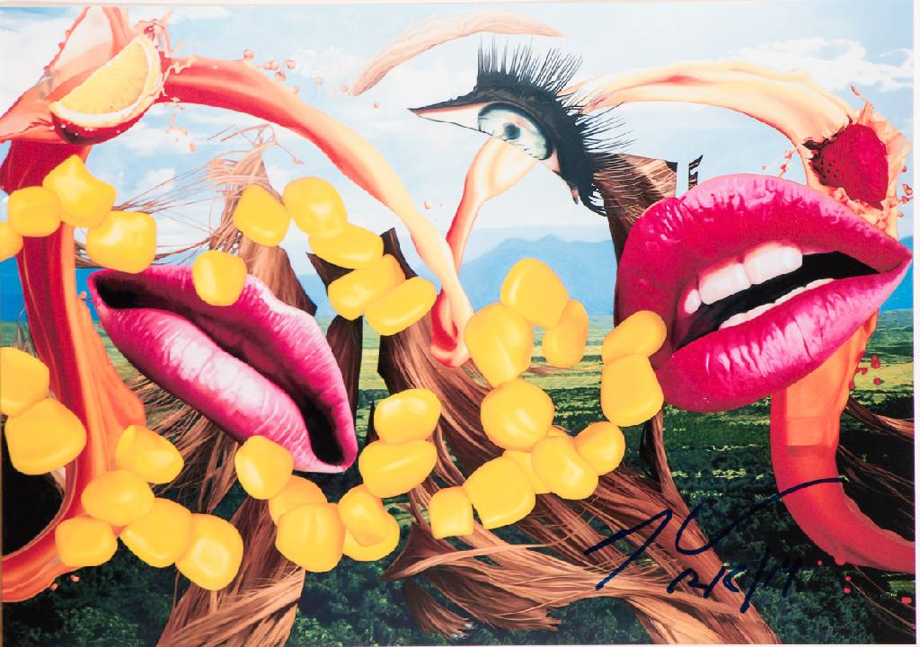Jeff Koons, geb. 1955, Lips, Farbfotografie,handsign, dat. 2014, ca. 21x29,5 cm