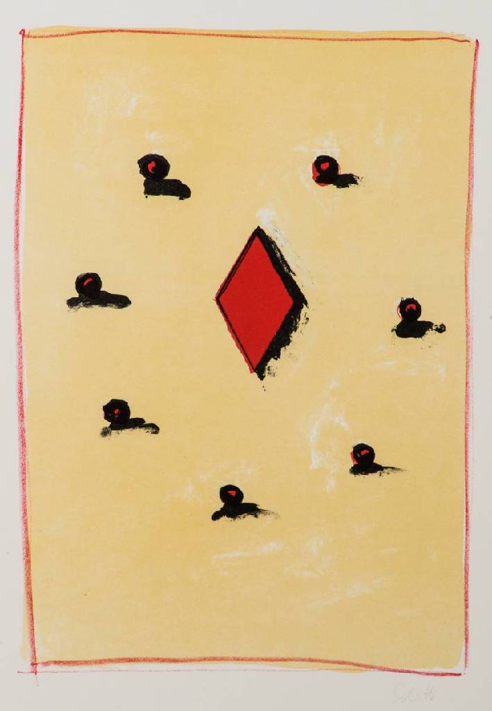 Thomas Schütte, geb. 1954, Raute, Farblithografie auf Velin, handsign., Blattgr.60x42 cm, Ränder leicht verschmutzt