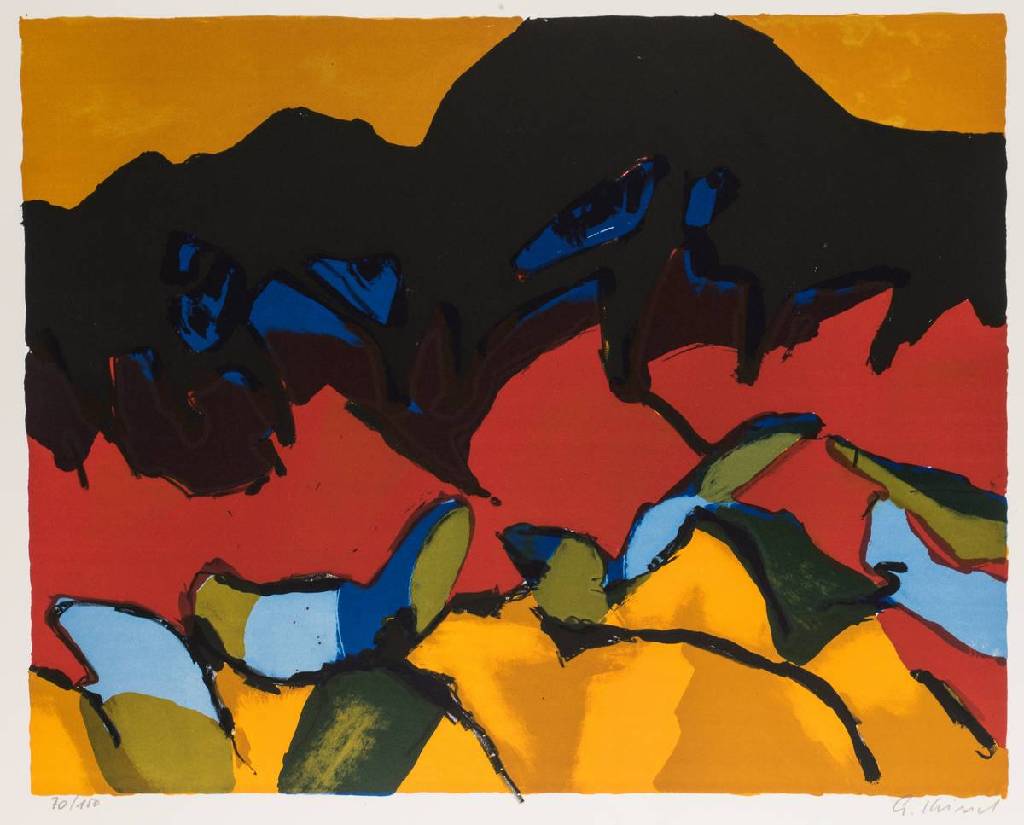 Gernot Kissel, 1939-2008 Worms, Farblithografie, handsign., num. 70/150, Gr. 53x68 cm