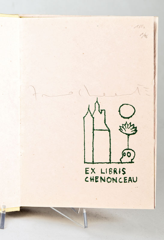 Fransesco Clemente, geb. 1952, Ex Libris Chenonceau, handsign. Buch