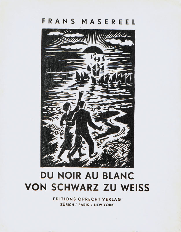 Frans Masereel, 1889-1972, Von Schwarz zu Weiß, Buch mit Holzschnitten, handsign., Hrsg.Edition Oprecht Verlag