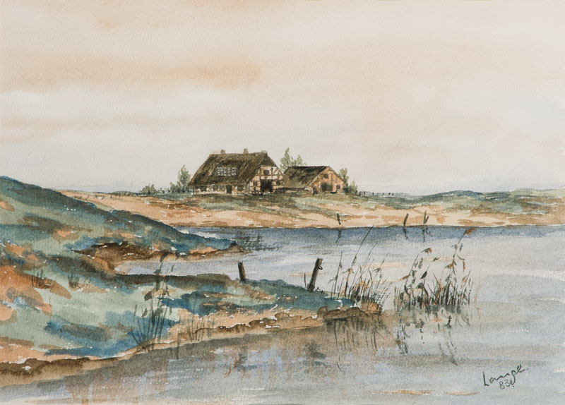 Otto Lange, 1879-1944, Konvolut aus 3 Aquarellen, handsign., dat. (19)83, Blattgr. ca. 30x40cm