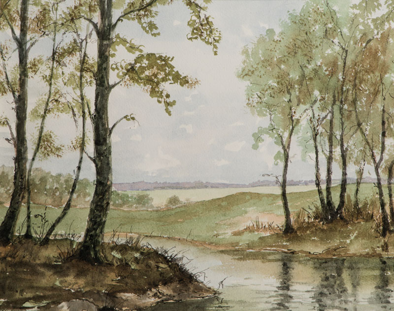 Detail b: Otto Lange, 1879-1944, Konvolut aus 3 Aquarellen, handsign., dat. (19)83, Blattgr. ca. 30x40cm
