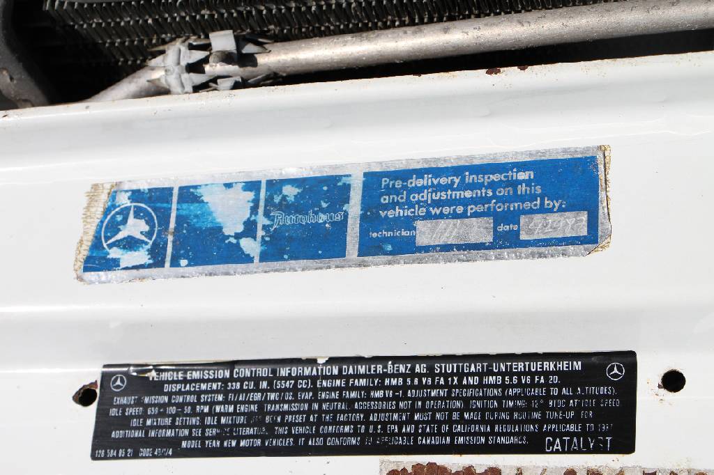 Detail g: Mercedes-Benz 560 SL R107, Fahrgestellnummer: WDBBA48D1HA066971, BJ 1987, Laufleistung ca. 94.681 miles abgelesen, H-zulassungsfähig, 170kW/ 231 PS, ...