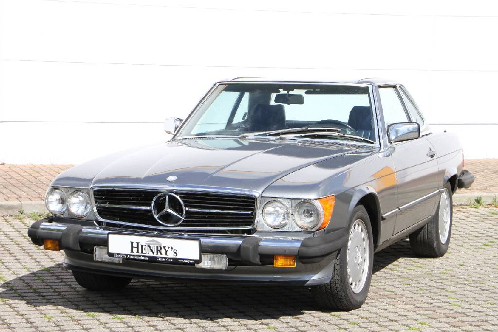 Detail e: Mercedes-Benz 560 SL R107, Fahrgestellnummer: WDBBA48D8HA058768, BJ 1987, Laufleistung ca. 77.401 miles abgelesen, H-zulassungsfähig, 170kW/ 231 PS, ...