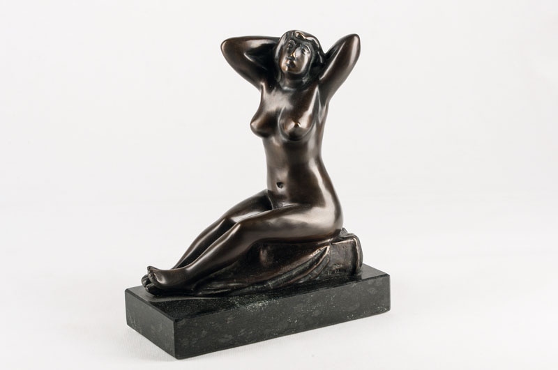 Arno Breker, 1990-1991, Odaliske, Bronzeskulptur, sign., num. 35/50, H. ca. 19cm