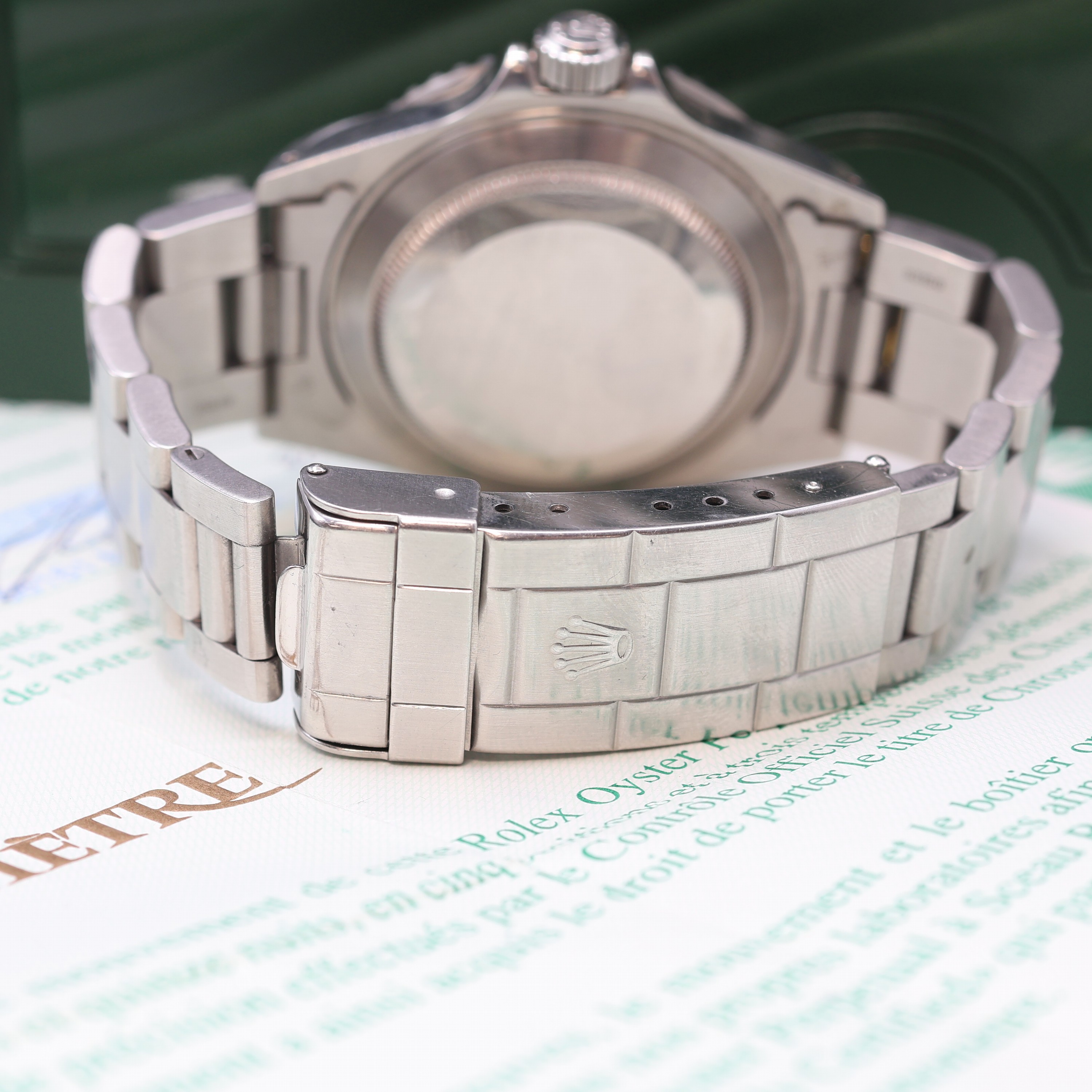 Detail c: ROLEX Herrenarmbanduhr Oyster Perpetual Date Submariner Referenz 16610, Automatik, U- Serie, LC 100, Chronometer der Superlative in Edelstahl inkl. ...