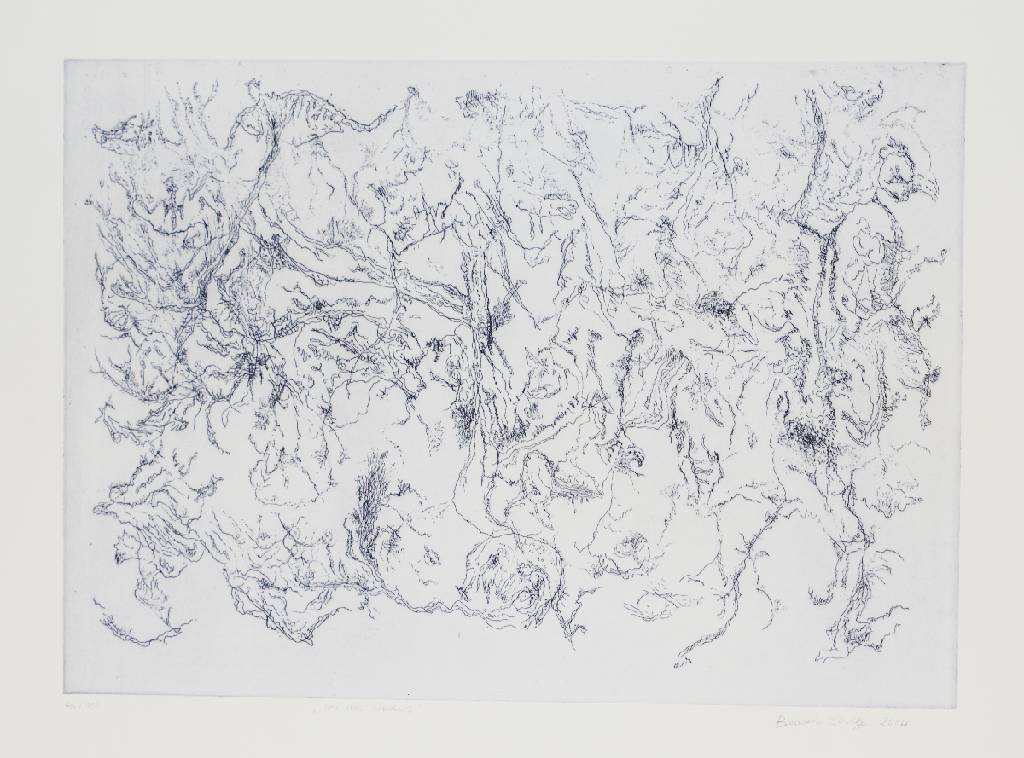 Bernard Schultze, 1915-2005, Wie das wuchert, Radierung auf Bütten, sign., betitelt, dat. 2004, num. 46/100, Hrsg.: Unicef 2004, Platte 50x69,5 cm