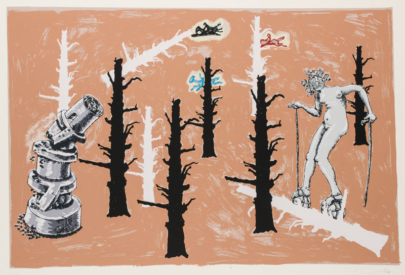 Jörg Immendorff, 1945-2007, Schwarzes Schaf, Farbserigraphie auf Bütten in 17 Farben, handsign., num. e.a., dat. (20)01, Prägestempel li obere ...