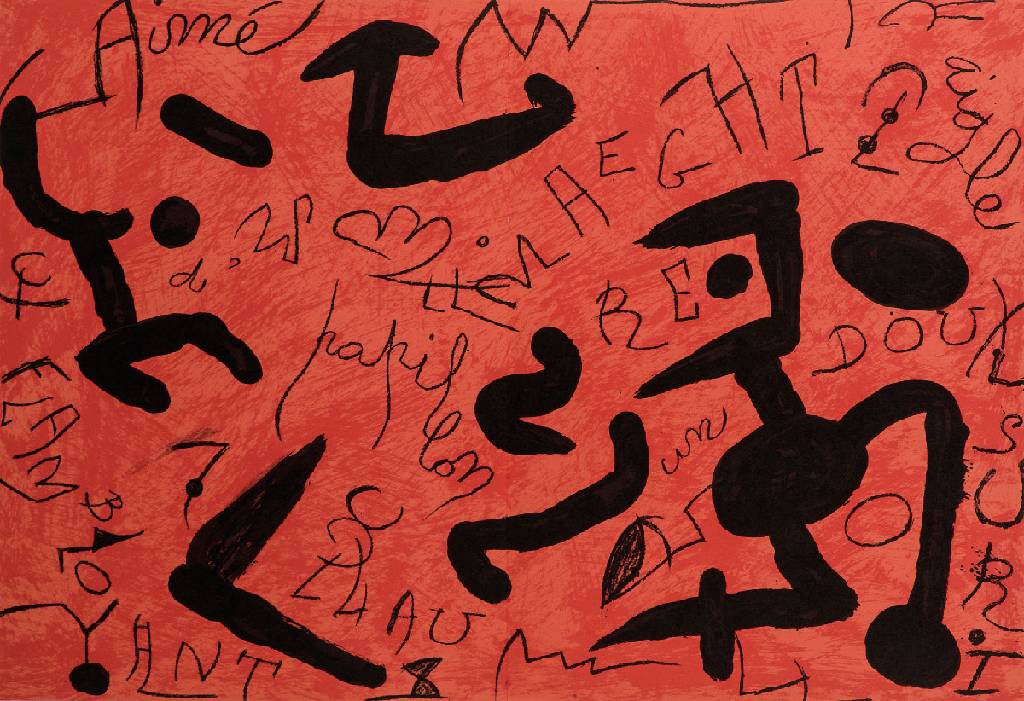 Joan Miró, 1893-1983, Konvolut aus 3 Farblithografien, Hrsg./Druck Galerie Maeght, Arte Paris 1973, WVZ: Cramer 167, je mit Buchfalz, Blattgr. ...