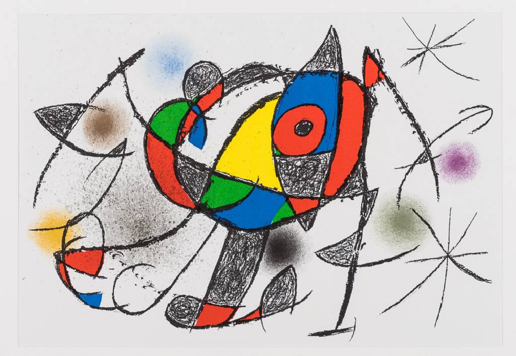 Detail b: Joan Miró, 1893-1983, Konvolut aus 3 Farblithografien, Hrsg./Druck Galerie Maeght, Arte Paris 1973, WVZ: Cramer 167, je mit Buchfalz, Blattgr. ...