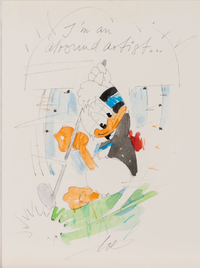 Detail c: Wolfgang Loesche, geb. 1947, Konvolut aus 4 Zeichnungen, Blei/Buntstift/Aquarell, je signiert, Blattgr. je ca. 27x20 cm, Provenienz: Galerie Vogel ...