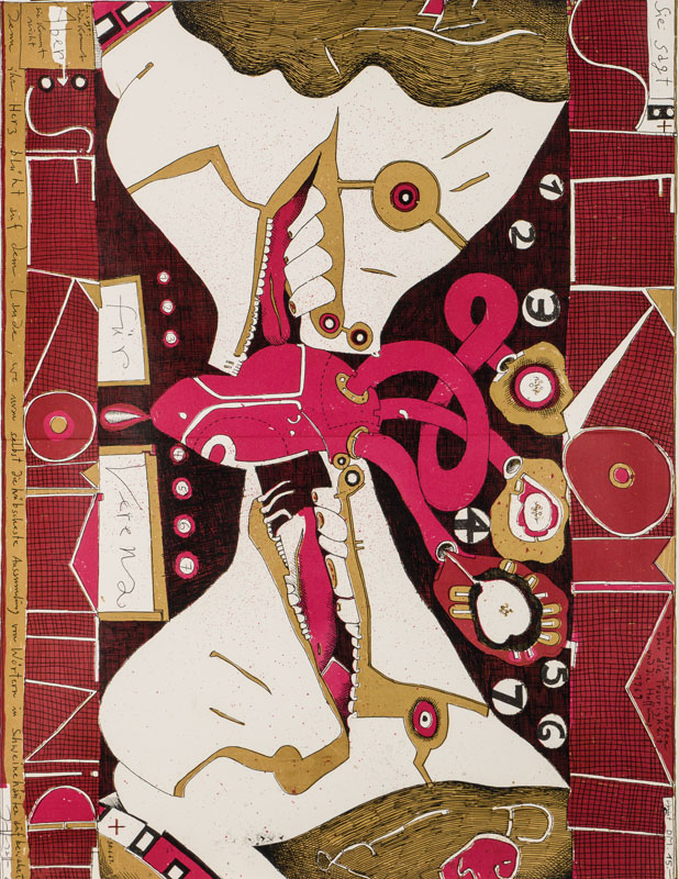 Horst Janssen, 1929-1995, Laatzen Bilderbögen Über die Traurigkeit und Hoffnung, 1969, 7 Farblithografien, je sign., Edition 1000, Blattgr. 62x80,5 ...