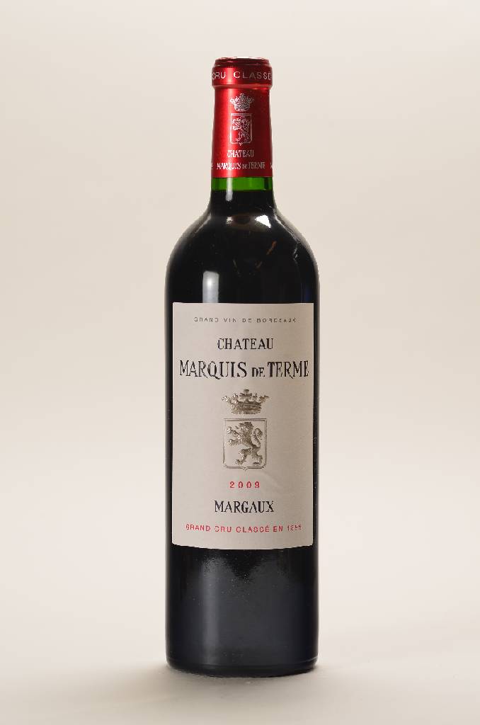 12 Flaschen 2009 Chateau Marquis de Terme, Margaux, Grand Cru Classe, ca. 75 cl, 13.5 % Vol., Füllstände: into neck, unverkostet, sehrguter ...