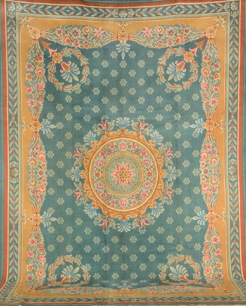 Aubosson alt, Europa, ca. 60 Jahre, Wolle auf Baumwolle, ca. 352 x 251 cm, EHZ: 3