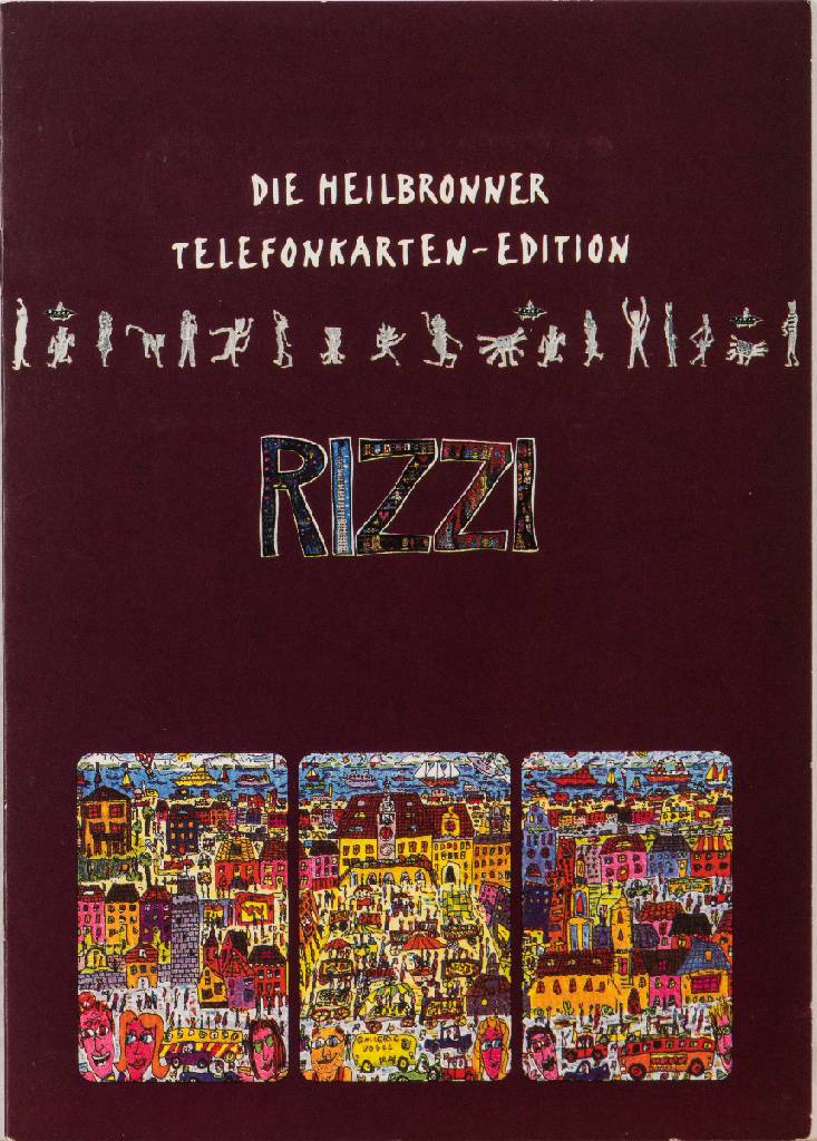 James Rizzi, 1950-2011, Telefonkarten, Edition Heilbronn, handsign., num. 248/300, jeTelefonkarte ca. 8,5x5,5 cm