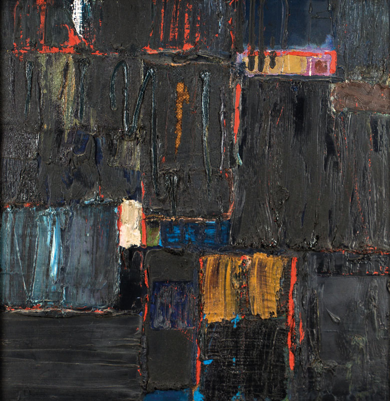 Karl Rödel, 1907-1982, Öl/Hartfaser, verso sign., dat. (19)66, ca. 60x60 cm, Rahmen