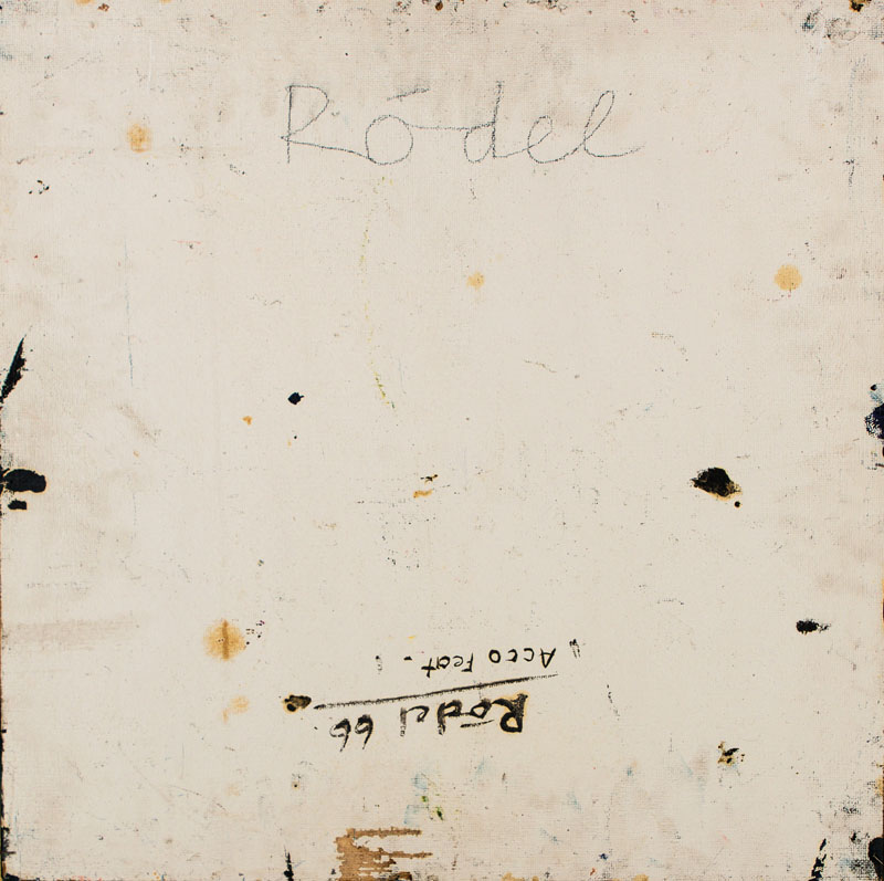 Detail a: Karl Rödel, 1907-1982, Öl/Hartfaser, verso sign., dat. (19)66, ca. 60x60 cm, Rahmen