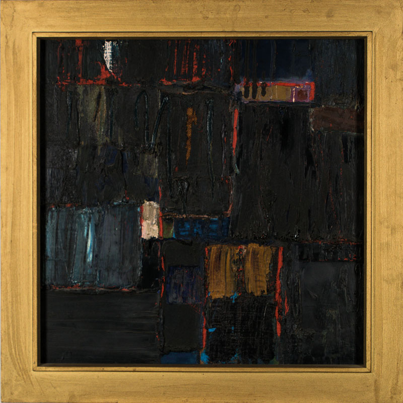 Detail b: Karl Rödel, 1907-1982, Öl/Hartfaser, verso sign., dat. (19)66, ca. 60x60 cm, Rahmen