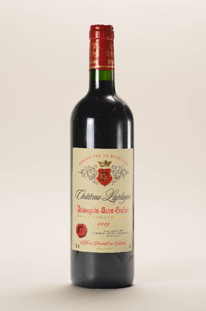 18 Flaschen 2009 Chateau Laplagne Puissengui , Saint-Emillion Grand vin de Bordeaux, je. ca. 75 cl, 13.5% Vol., Füllstände: je ca. into neck, ...