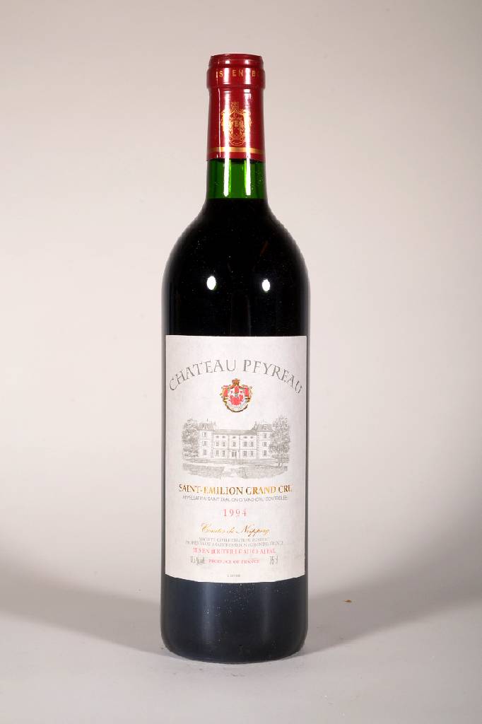 12 Flaschen 1994 Chateau Peyreau, Saint-Emilion, Grand Cru, je ca. 75 cl, 12,5 % Vol., Füllstände: je ca. into neck, unverkostet, sehr gute ...
