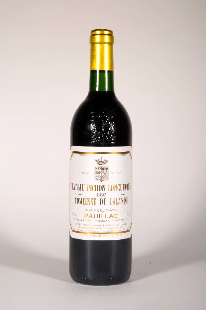 12 Flaschen 1993 Chateau Pichon Longueville Comtesse de Lalande, Pauillac, Grand Cru Classé, je ca. 75 cl, 12,5% Vol., Füllstände: je ca. into ...