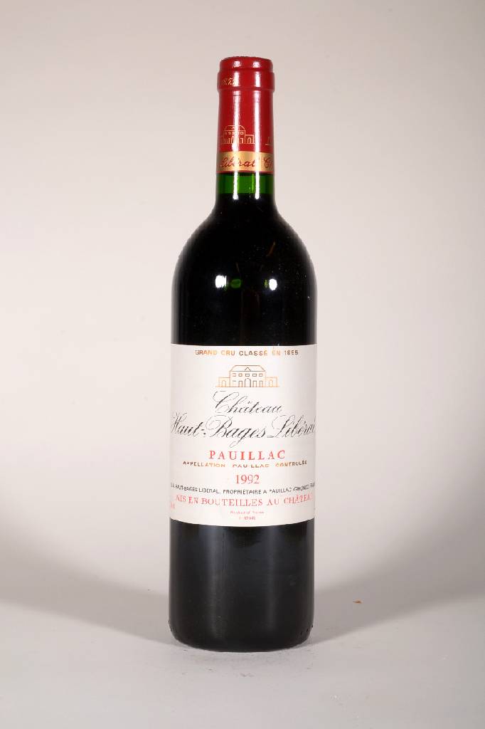 12 Flaschen 1992 Chateau Haut Bages Liberal,Pauillac, je ca. 75 cl, 12,5 Vol., Füllstände:je ca. into neck, unverkostet, sehr gute ...