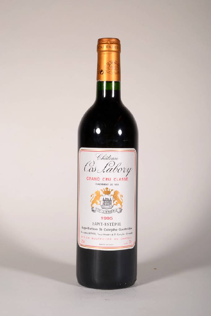 12 Flaschen 1995 Chateau Cos Labory, Saint-Estephe, Grand Cru Classé, je ca. 75 cl,13% Vol., Füllstände: je ca. into neck, unverkostet, gute ...