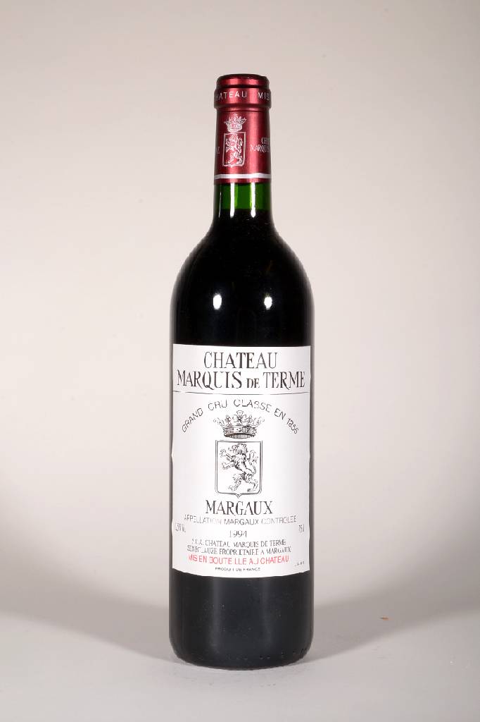 3 Flaschen 1994 Marquis de Terme, Margaux, Grand Cru Classé, je ca. 75 cl, 12,5 % Vol., Füllstände: je ca. into neck, unverkostet, sehr gute ...
