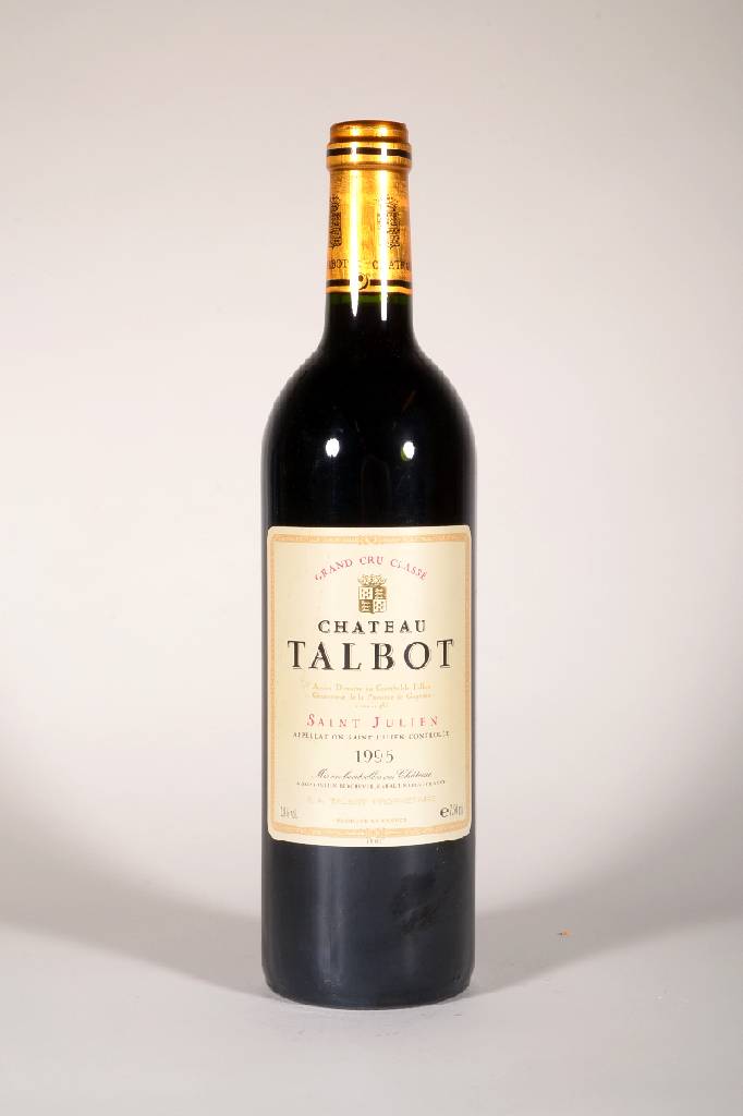 3 Flaschen 1995 Chateau Talbot, Saint-Julien, Grand Cru Classé, je ca. 75 cl, 12,8 % Vol., Füllstände: je ca. into neck, unverkostet, sehr gute ...