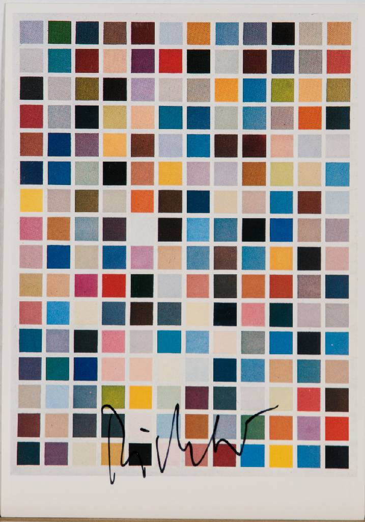 Gerhard Richter, geb. 1932 Dresden, Kunstpostkarte, 192 Farben, 1966, handsign., ca. 10,5x15 cm
