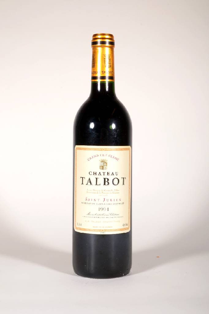 3 Flaschen 1994 Chateau Talbot, Saint-Julien, Grand Cru Classé, je ca. 75 cl, 12,5 % Vol., Füllstände: je ca. into neck, unverkostet, sehr gute ...