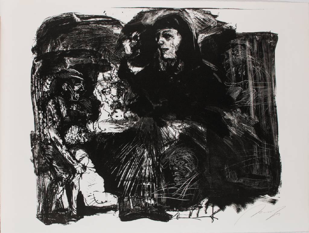 Alfred Hrdlicka, 1928-2009 Wien, Portraitstudie Barbara, Lithographie auf Bütten, handsign., Prägestempel der Griffelkunst, verso betitelt, ...