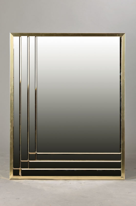 Murano-Spiegel, Italien, 80/90er Jahre, Spiegelglas vielfach facettiert in geometrisierendem Muster, ca. 96x75 cm