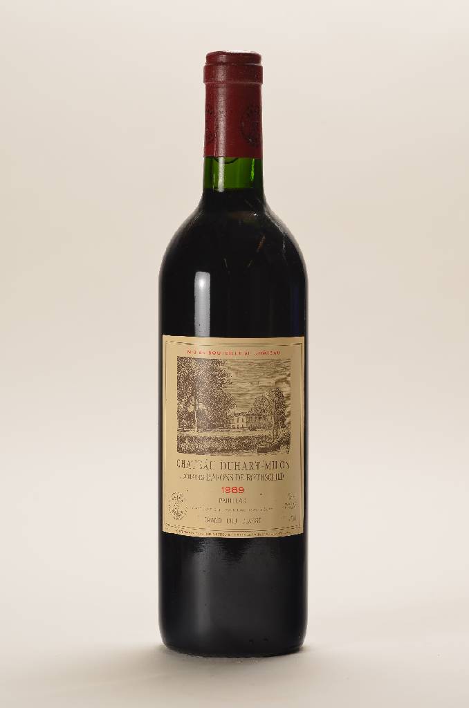 1 Flasche 1989 Chateau Duhart-Milon Domaines Barons de Rothschild, Pauillac, Grand Cru Classé, ca. 75 cl, 12,5 % Vol., Füllstand: ca. into neck, ...
