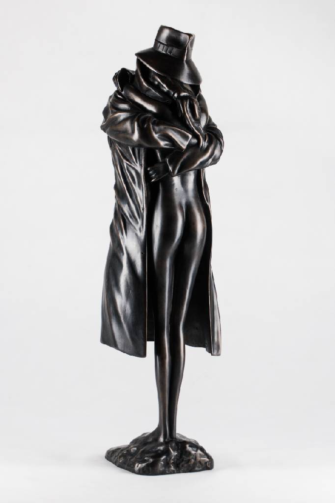 Bruno Bruni, geb. 1935 Gradara, Amanti, Bronzeskulptur, dunkle Patina, sign., num. 70/90, H. 65 cm
