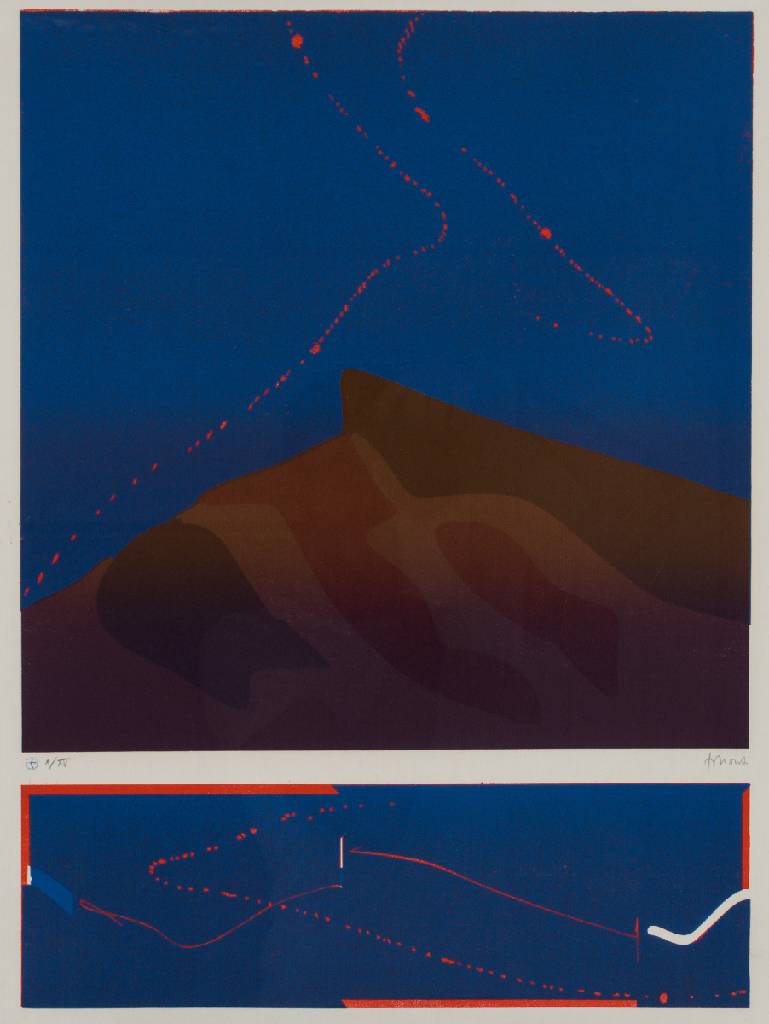 Hans Martin Erhardt, 1935-2015 Karlsruhe, Konvolut aus zwei Farbserigraphien, je handsign., num. 1/15, ca. 57x42 cm/ 36x31 cm, je unter Glas gerahmt