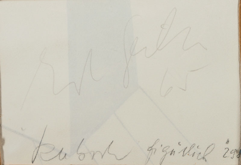 Detail a: Ernst Geitlinger, 1895 Frankfurt am Main-1972 Seeshaupt, Kubisch-figürlich, Mischtechnik auf Papier, verso sign., betitelt, dat. 1965, WVZ-Nr: P ...
