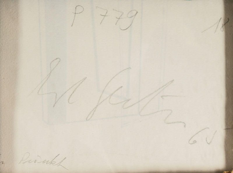 Detail a: Ernst Geitlinger, 1895 Frankfurt am Main-1972 Seeshaupt, Roter Punkt, Tempera/Bleistift auf Papier, verso sign., dat. 1965, WVZ-Nr: P 779, Blattgr. ...
