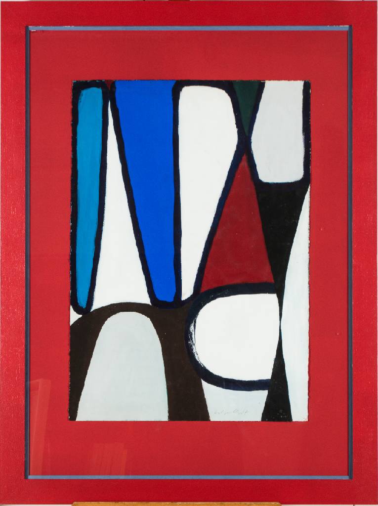 Ernst Geitlinger, 1895 Frankfurt am Main-1972 Seeshaupt, Farbige Flächen, Tempera auf Bütten, sign., verso betitelt, dat. 1957, Blattgr. 81x57 cm, ...